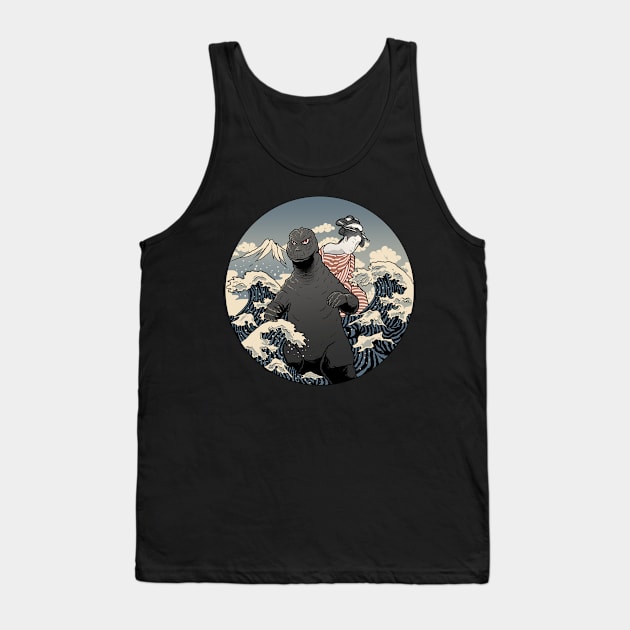 gojira ukiyo e Tank Top by namanyastudios